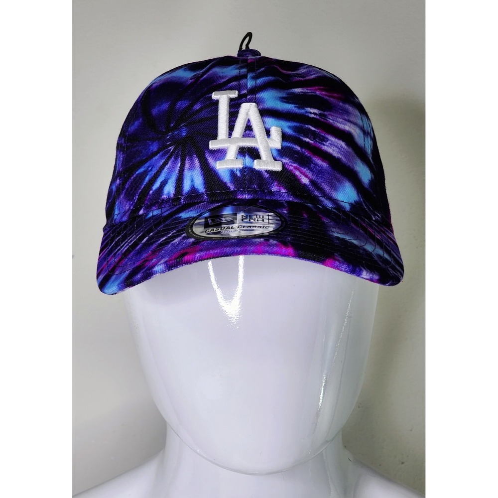 Los Angeles Dodgers New Era Casual Classics Black Purple‎ Tie Dye Adjustable Hat